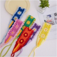 手作りのかぎ針編みのヘッドバンド,韓国のレトロな気質のカミの花柄のヘッドバンド,原宿編みこみのヘッドバンド