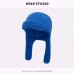 韓国のニットボンバーキャップ,ファッショナブルな手織りのキャップ,暖かい耳の保護,レディース用ストリートシューティングハット