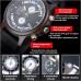 メンズ 腕時計,メンズブラックウォッチ,レザーストラップ,22mm,木製,大ダイヤル,高級,多機能,クロノグラフ,日付表示,ドロップシッピング,luxury watch luxury watch for men