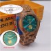 レディースのためのクラシックなエメラルドグリーンの時計,クォーツ腕時計,高級時計,クロノグラフ,時計,ファッション,木製