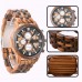 木製 時計,木製の時計メンズ、大時計ダイヤル、クォーツ腕時計送料無料ウッド時計ギフト、発光ファッションのメンズの時計