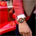 メンズ木製腕時計,多機能,カレンダー付き,赤,メンズ用