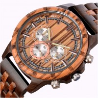 メンズ腕時計,木製時計,発光クロノグラフ,高級ギフト,ビジネス腕時計,送料無料