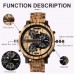 ビッグフェイス腕時計メンズのすべての木材は、ユニークなファッショナブルなクォーツ腕時計montre en boisオムビジネス木製腕時計メンズ