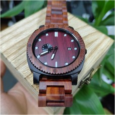 メンズ用木製腕時計,シンプルなデザイン,ローズクォーツ腕時計,大時計,メンズ用