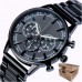 メンズ用の超薄型スチール腕時計,高級,エレガント,耐水性,メンズへのギフト