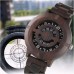 メンズクォーツ時計,新しいデザインの木製時計,ファッショナブルなクォーツ,大きな顔,木