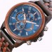 木製腕時計メンズファッション多機能クロノグラフ週日付montre en boisオムブルー時計腕時計時計