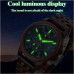 木製腕時計メンズファッション多機能クロノグラフ週日付montre en boisオムローズウッド腕時計時計